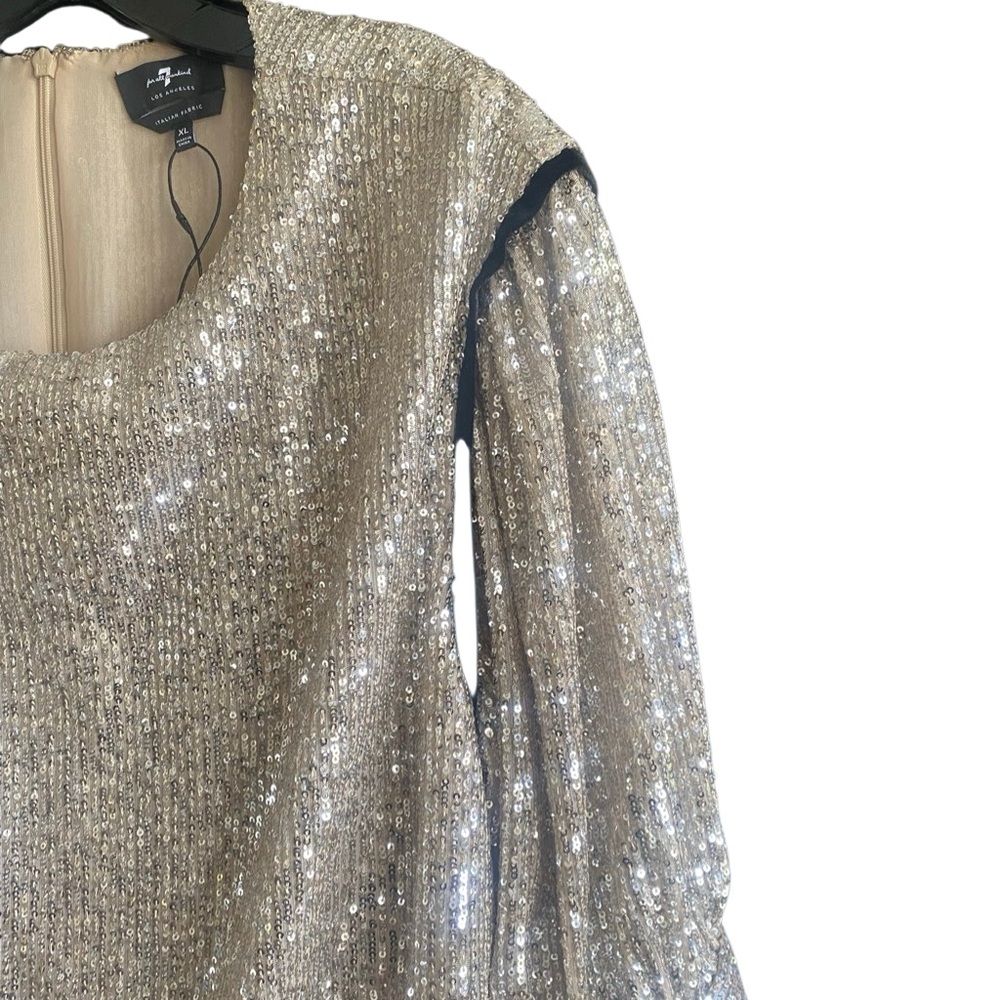 NWOT 7 for All Mankind Silver Sequin Cocktail Dress. Size X-Large - Picture 10 of 14